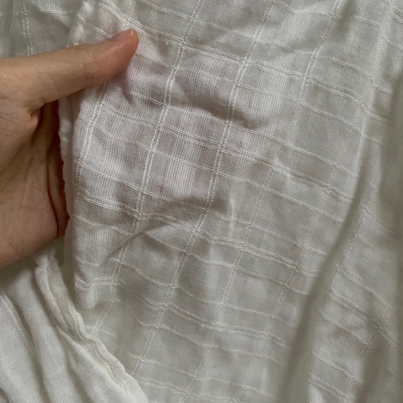 Hollister White Cotton Textured Wrap Shirt - Picture 5 of 7